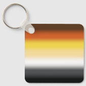 Gradient Gay Beer Pride Flag - Kleurrijke Beer Fla Sleutelhanger (Voorkant)