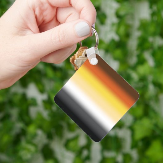 Gradient Gay Beer Pride Flag - Kleurrijke Beer Fla Sleutelhanger (Hand)
