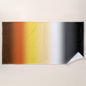 Gradient Gay Beer Pride Flag - Kleurrijke Beer Fla Strandlaken (Voorkant)