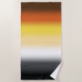 Gradient Gay Beer Pride Flag - Kleurrijke Beer Fla Strandlaken (Voorkant)