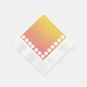 Gradiënt Geel en Speld met Grote Polka Dots Rand Servet (Hoek)