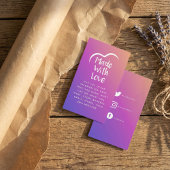 Gradiënt gemaakt met liefdeshart Silhouette Enclos Informatiekaartje