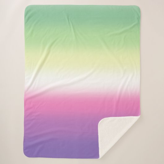 Gradient Genderfea Pride Flag – Genderdoe Flag Sherpa Deken (Voorkant)