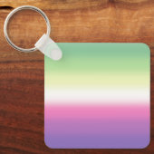 Gradient Genderfea Pride Flag – Genderdoe Flag Sleutelhanger (Voorkant)