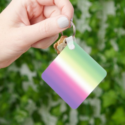 Gradient Genderfea Pride Flag – Genderdoe Flag Sleutelhanger (Hand)