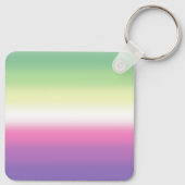 Gradient Genderfea Pride Flag – Genderdoe Flag Sleutelhanger (Achterkant)