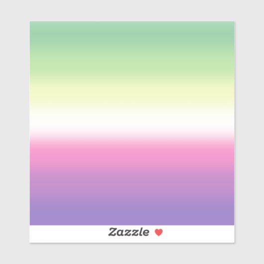 Gradient Genderfea Pride Flag – Genderdoe Flag Sticker (Vel)