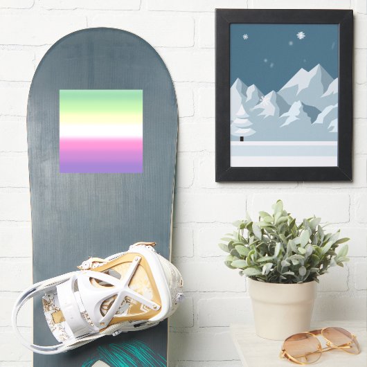 Gradient Genderfea Pride Flag – Genderdoe Flag Sticker (Snowboard)