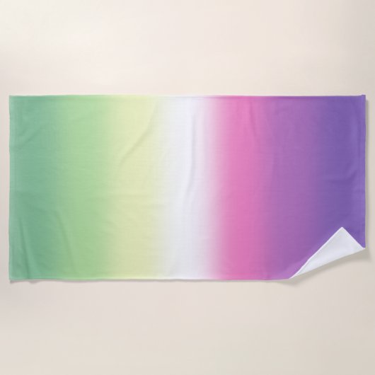 Gradient Genderfea Pride Flag – Genderdoe Flag Strandlaken (Voorkant)