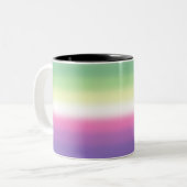 Gradient Genderfea Pride Flag – Genderdoe Flag Tweekleurige Koffiemok (Voorkant links)