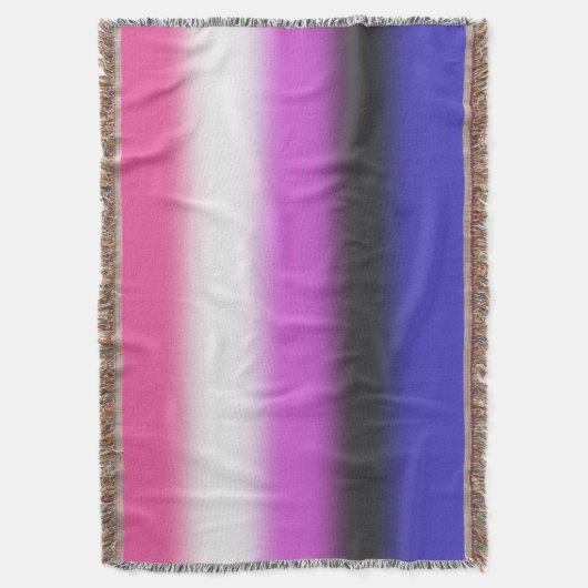 Gradient Genderfluid Pride Flag – Genderfluid Flag Deken (Voorkant Verticaal)