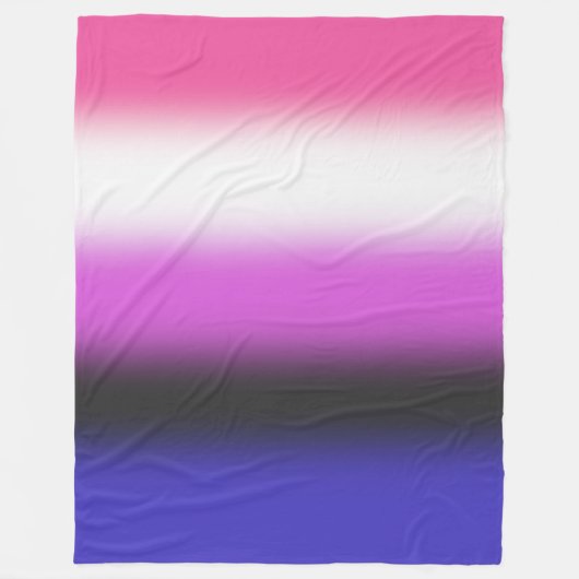 Gradient Genderfluid Pride Flag – Genderfluid Flag Fleece Deken (Voorkant)