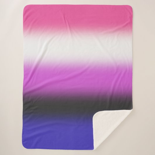 Gradient Genderfluid Pride Flag – Genderfluid Flag Sherpa Deken (Voorkant)