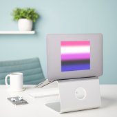 Gradient Genderfluid Pride Flag – Genderfluid Flag Sticker (Laptop op bureau)