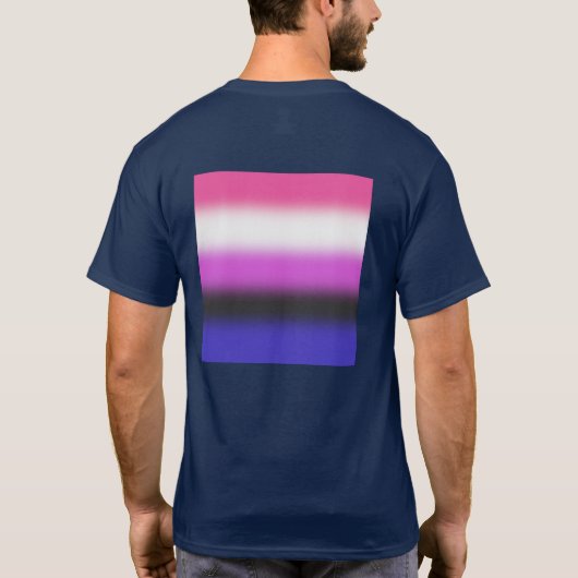 Gradient Genderfluid Pride Flag - Genderfluid Flag T-shirt (Achterkant)