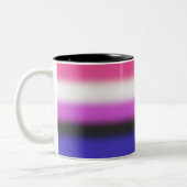 Gradient Genderfluid Pride Flag – Genderfluid Flag Tweekleurige Koffiemok (Links)