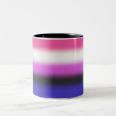 Gradient Genderfluid Pride Flag – Genderfluid Flag Tweekleurige Koffiemok (Center)