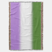Gradient Genderqueer Pride Flag – Genderqueer Flag Deken (Voorkant Verticaal)
