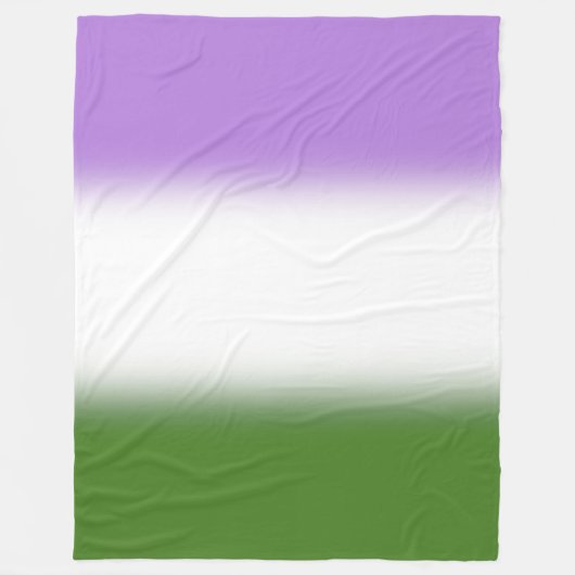 Gradient Genderqueer Pride Flag – Genderqueer Flag Fleece Deken (Voorkant)