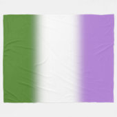 Gradient Genderqueer Pride Flag – Genderqueer Flag Fleece Deken (Voorkant (Horizontaal))