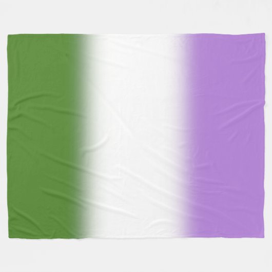 Gradient Genderqueer Pride Flag – Genderqueer Flag Fleece Deken (Voorkant (Horizontaal))