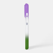 Gradient Genderqueer Pride Flag – Genderqueer Flag iPhone Hoesje (Linkerkant)