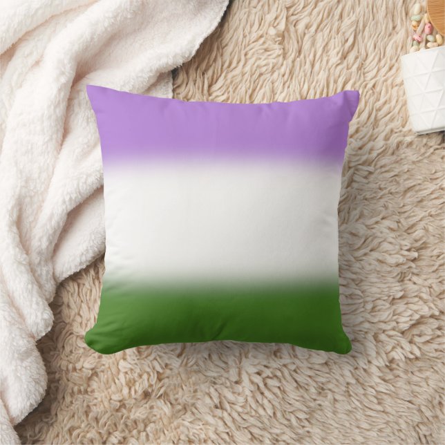 Gradient Genderqueer Pride Flag – Genderqueer Flag Kussen (Deken)