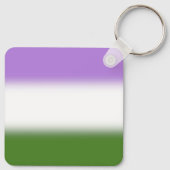 Gradient Genderqueer Pride Flag – Genderqueer Flag Sleutelhanger (Achterkant)