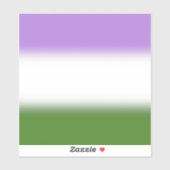 Gradient Genderqueer Pride Flag – Genderqueer Flag Sticker (Vel)