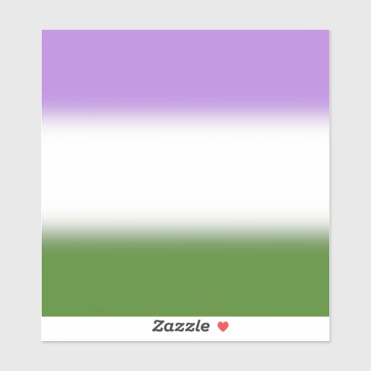 Gradient Genderqueer Pride Flag – Genderqueer Flag Sticker (Vel)