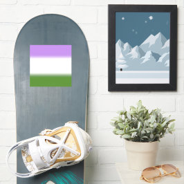 Gradient Genderqueer Pride Flag – Genderqueer Flag Sticker