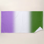 Gradient Genderqueer Pride Flag – Genderqueer Flag Strandlaken (Voorkant)