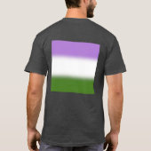 Gradient Genderqueer Pride Flag – Genderqueer Flag T-shirt (Achterkant)