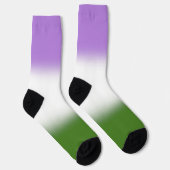 Gradient Genderqueer Pride Flag Sokken (Rechts)