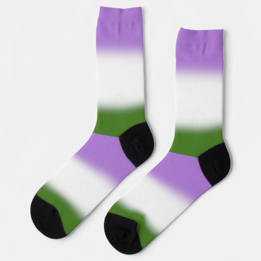 Gradient Genderqueer Pride Flag Sokken (Links)