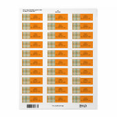 Gradiënt geplakt Sinaasappel Etiket (Full Sheet)