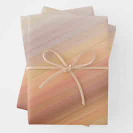 Gradiënt gestript zonsondergang oranje bruine aard inpakpapier vel