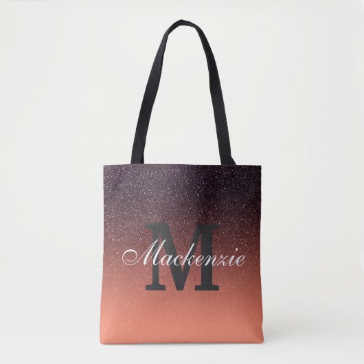 Gradiënt glitterpatroon tote bag (Voorkant)