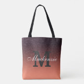 Gradiënt glitterpatroon tote bag (Achterkant)