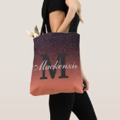 Gradiënt glitterpatroon tote bag (Dichtbij)