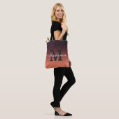 Gradiënt glitterpatroon tote bag (Op model)