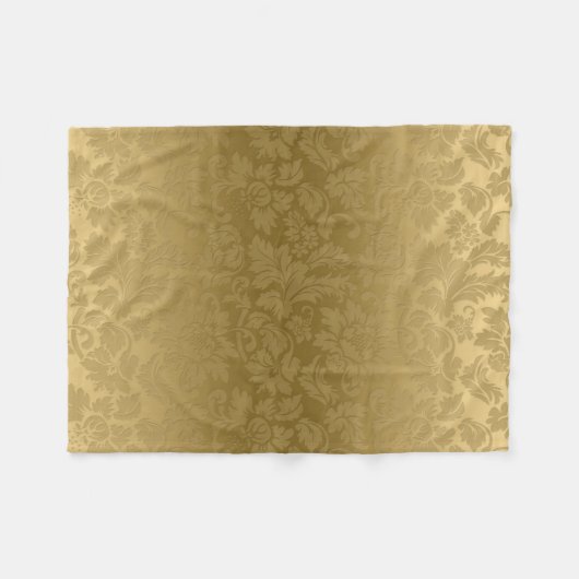 Gradient Gold Damask Fleece Deken (Voorkant (Horizontaal))