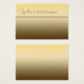 Gradiënt Gold en Gold Colour Alfabet Letter W Visitekaartje (Voorkant /achterkant)