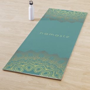 Gradient Gold Mandala ELKE KLEUR Namaste Yogamat