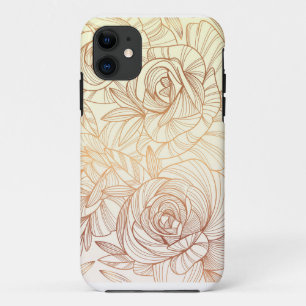 gradiënt golden lineaire florale Case-Mate iPhone case