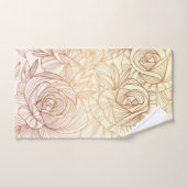 gradiënt golden lineaire florale handdoek (Handdoek)