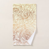 gradiënt golden lineaire florale handdoek (Handdoek)