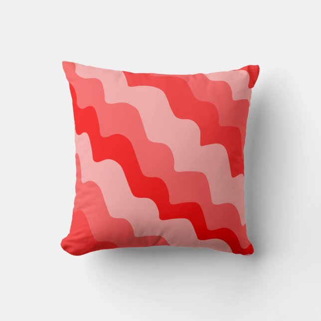 Gradiënt golvende rode oceaan kussen (Voorkant)