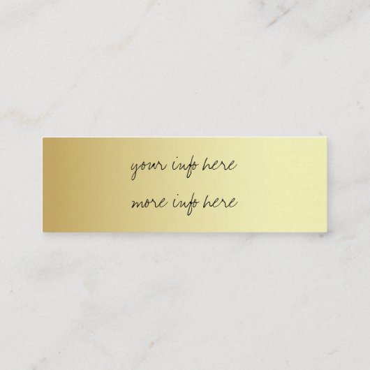 gradiënt goud sociale media visitekaartje (Achterkant)