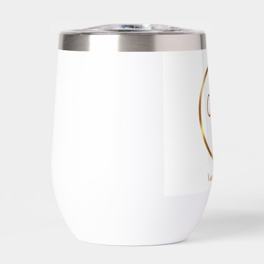 Gradient gouden cirkel custom business logo (Voorkant)